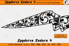Spyderco Endura 4 Scrollwork Laser Engraving File Scroll SVG