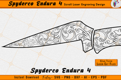 Spyderco Endura 4 Scrollwork Laser Engraving File Scroll SVG