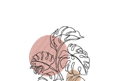 Monstera &amp; Rose Embroidery Designs Bundle 4x4 Hoop, Botanica Product Image 4