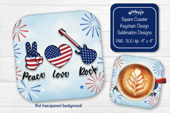 Patriotic 4th of July square coaster png Independence day Product Image 1