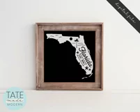 Vintage Florida SVG cut file - Florida state symbols svg Product Image 2