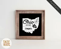Ohio state SVG cut file - Vintage USA state SVG Product Image 3