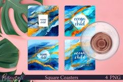 Summer Square Coasters | Beach Quotes | Ocean Child Product Image 1