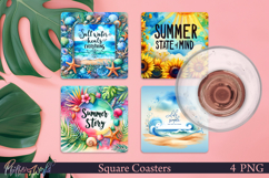 Summer Square Coasters | Beach Quotes | Summer Story Product Image 1