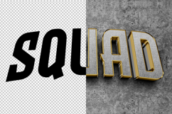 Squad 3D editable text effect Product Image 2
