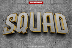 Squad 3D editable text effect Product Image 1