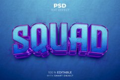 Squad 3D editable text effect Product Image 1