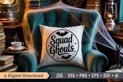 Squad Ghouls SVG File | Halloween Round Sign SVG Product Image 6