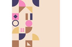 Square abstract background with geometric shape texture art Product Image 1