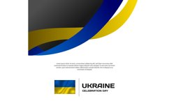 Square abstract banner ukraine template design Product Image 1