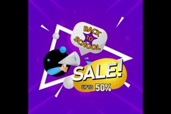 Square back to school sale banner design Product Image 2