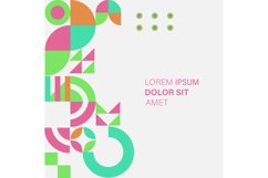 Square banner abstract flat colorful mosaic background art Product Image 1