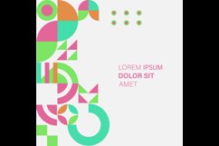 Square banner abstract flat colorful mosaic background art Product Image 2