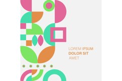 Square banner abstract flat colorful mosaic background art Product Image 1
