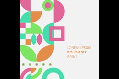 Square banner abstract flat colorful mosaic background art Product Image 2