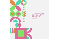 Square banner abstract flat colorful mosaic background art Product Image 1