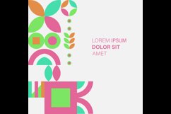 Square banner abstract flat colorful mosaic background art Product Image 2