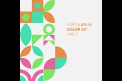 Square banner abstract flat colorful mosaic background art Product Image 2