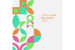 Square banner abstract flat colorful mosaic background art Product Image 1