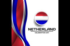Square banner netherland with abstract wave template design Product Image 2