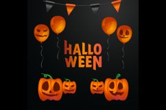 Square black halloween background design Product Image 2