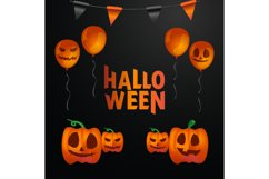 Square black halloween background design Product Image 1