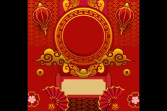 Square Chinese New Year Flyer And Poster Template Concept Product Image 2