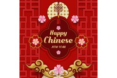Square Chinese New Year Template Suitable For Promotion Post Product Image 1