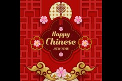 Square Chinese New Year Template Suitable For Promotion Post Product Image 2