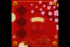 Square Chinese New Year Vertical Poster Template Isolated Product Image 2