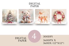 Pink Christmas Paper Junk Journal Square Product Image 1