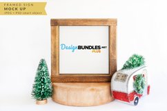 Framed Sign Mock up for Christmas with Camper Ornament Product Image 1