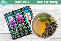 Square Coasters Sublimation | orchid Product Image 1