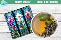 Square Coasters Sublimation | orchid Product Image 1