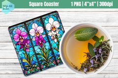 Square Coasters Sublimation | orchid Product Image 1