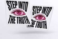 Step Into The Truth Square Coaster Sublimation Product Image 1