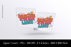 Dancing In Moon Light Square Coaster Sublimation Product Image 1