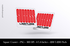 Success Limitless Square Coaster Sublimation Product Image 1