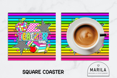 Teacher vibes Square Coaster Design | Printable JPG Product Image 1