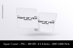 Point Of View World Wide Square Coaster Sublimation Product Image 1