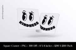 Kindness &amp; smile Face Square Coaster Sublimation Product Image 1