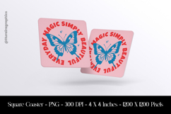 Simple Beautifly Everyday Magic Square Coaster Sublimation Product Image 1