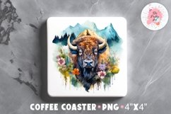 Bufalo Square Coaster, Coffee Square Coaster Sublimation Png, Coaster Png, Square Coaster Png