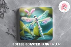 Butterfly Square Coaster, Coffee Square Coaster Sublimation Png,  Square Coaster Png