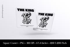 The King Square Coaster Sublimation Product Image 1