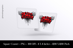 Take The Risk Square Coaster Sublimation Product Image 1