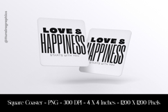 Love &amp; Happiness Start With You Square Coaster Sublimation Product Image 1
