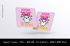 Shine Bright Like a Star Square Coaster Sublimation Product Image 1