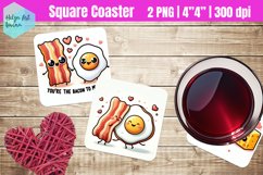 Funny Pairs Square Coaster Sublimation Product Image 1