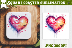Square Coaster | Mothers Day | Heart balloon Product Image 1
